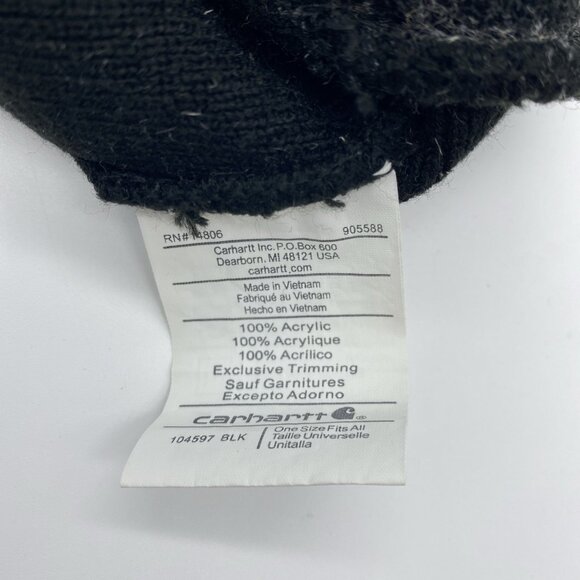 Capps Home Building Center Black Beanie Hat Knit Carhartt Stocking Cap Winter - Picture 11 of 11